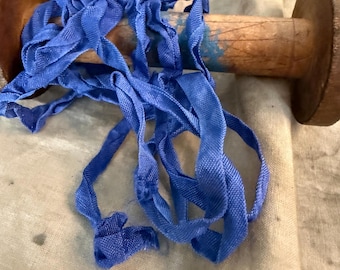 Eliza’s Indigo 1/2” 2 yard package Crinkle Ribbon by From the Cauldron