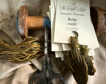 Kelp by The Gentle Art 5 yards over dyed cotton thread