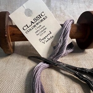 Sugared Violets 5 yard skeins cotton thread Classic Colorworks