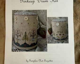 Hard to find Ann Wrights 1726 Pinkeep Deum Kit by Samplera Not Forgotten