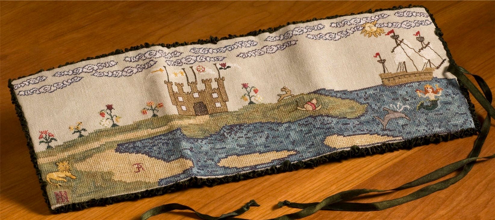 Nantucket Strawberries Needle Roll chart only designed by Dames of the NeedleFinger Work