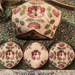 Tudor Rose Biscornu by Heartstring Samplery