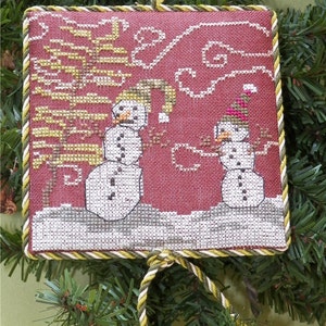 Windy Night Christmas ornament designed by Dames of the Needle