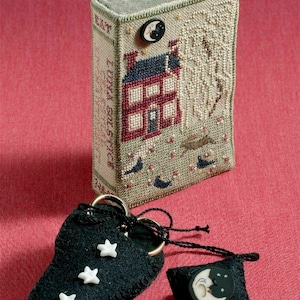 Luna Solstice Scissor Case Needle Book Retired Teaching Piece designed by Dames of the Needle/Finger Work image 1