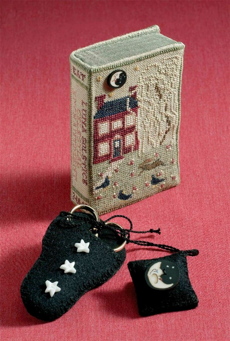 Luna Solstice Scissor Case Needle Book Retired Teaching Piece designed by Dames of the Needle/Finger Work image 1