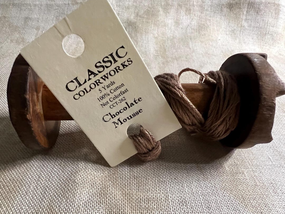 Mousse Thread Chocolate Mousse by Classic Colorworks is 5 Yards of Over Dyed Cotton ...