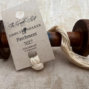 Parchment Thread by The Gentle Art is 5 yards of overdyed cotton thread