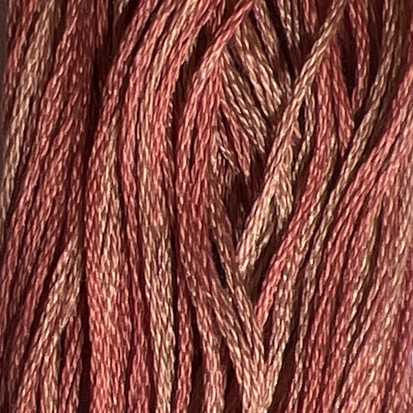 Cinnabar by Weeks Dye Works over dyed cotton thread