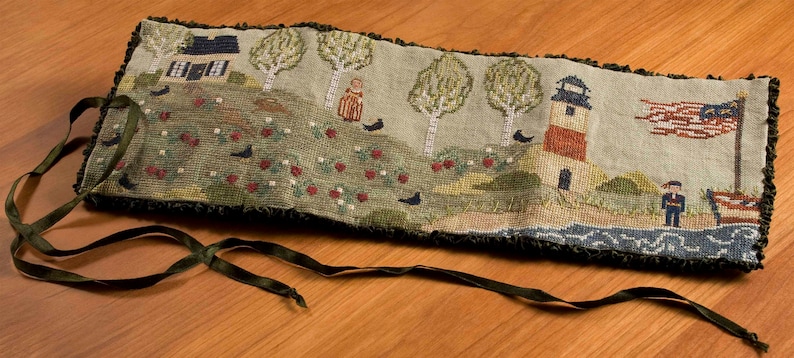 Nantucket Strawberries Needle Roll chart only designed by Dames of the NeedleFinger Work