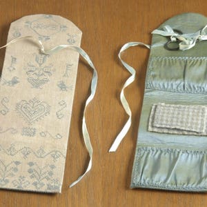 Pennsylvania Dutch Blue Huswife designed by Dames of the Needle/Finger Work