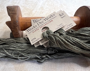 Terrapin by Weeks Dye Works is 5 yards of over dyed cotton thread