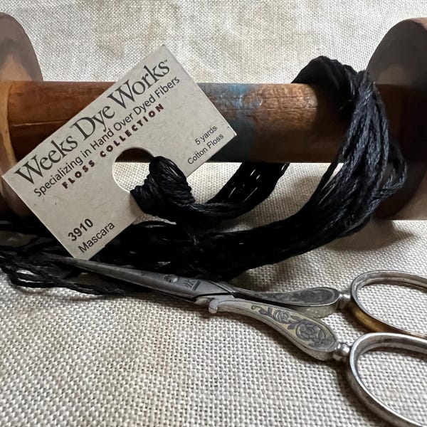 Mascara by Weeks Dye Works is 5 yards over dyed cotton thread