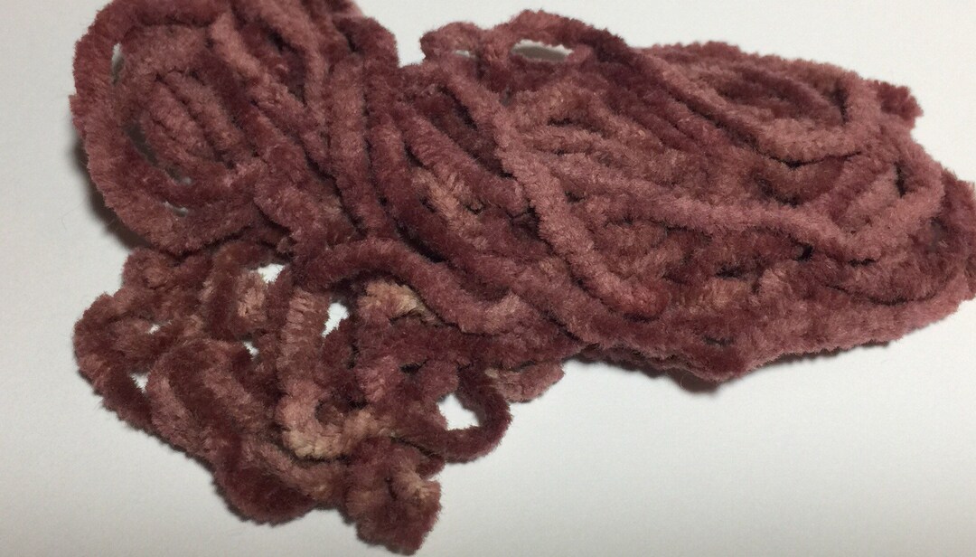 Dried Wine Chenille 3 Yards by From the Cauldron Etsy