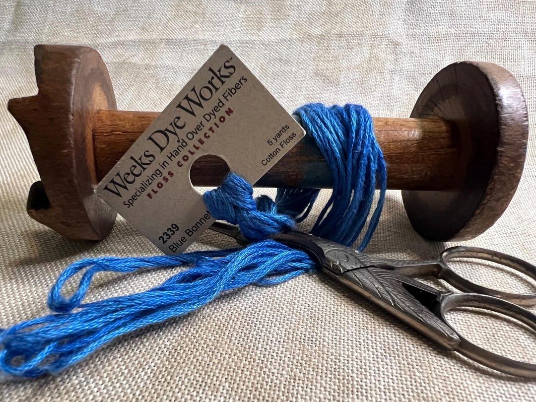Blue Bonnet by Weeks Dye Works is 5 Yards of Over Dyed Cotton Thread - Etsy