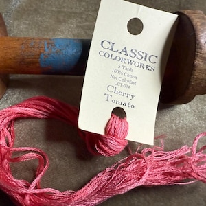 Cherry Tomato by Classic Colorworks is 5 yards of over dyed cotton thread