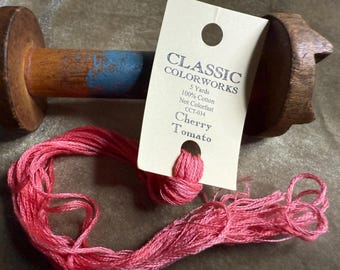 Cherry Tomato by Classic Colorworks is 5 yards of over dyed cotton thread