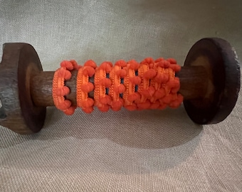 Fra-Orange 1 yard Mini Pom Pom by From the Cauldron