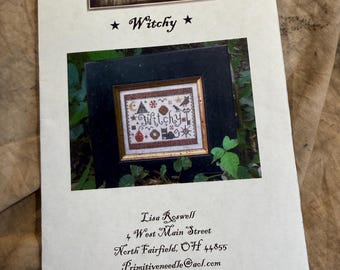OOP Chart rare ‘Witchy’ by The Primitive Needle Lisa Roswell