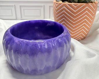 Imperfect Purple Galaxy Resin Bowl | Discounted Artisan Resin Catchall Dish