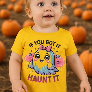 Funny Toddler Ghost T-Shirt - Halloween Costume Shirt for Kids, Spooky Baby Tee, Cute Ghost Toddler Top, Halloween Party Outfit, Ghostly
