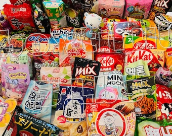 3 lbs Asian Snack Mix Box | Korean • Japanese • Thai Candy & Snacks + Stickers • Boxtiful •