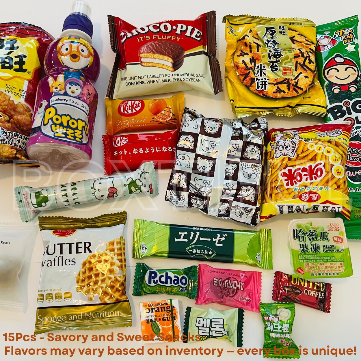 25 Pcs Asian Snack Mix Box | Variety Korean • Japanese • Thai Snacks ...