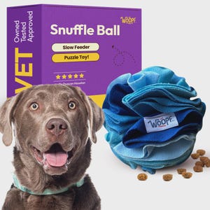 Blueberry Snuffle Ball Pet Toy, Foraging Fun for Animals, Fleece Ball Dog Toys, Slow Feeder Cat Toy, Vet Designed Puzzle Toy for Pet Rabbits