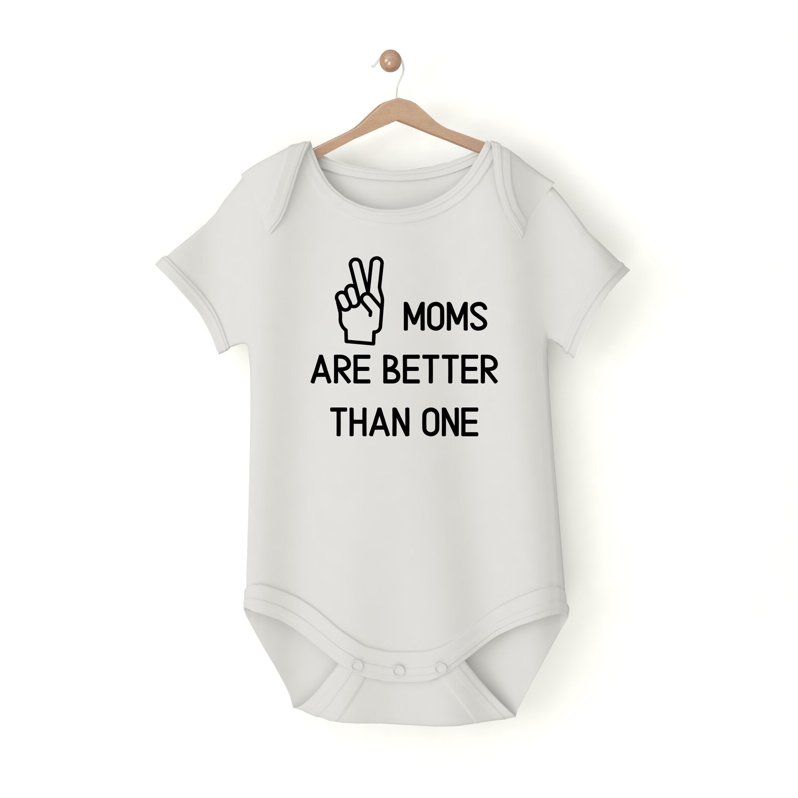 two moms are better than one various sizes custom text Pregnancy Announcement Newborn Photos Baby gift Birthday gay parents LGBTQ