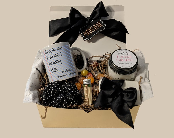 Funny gift box care package Teacher's last nerve Special education teacher Writing IEPs Gift for teacher gift for a graduate