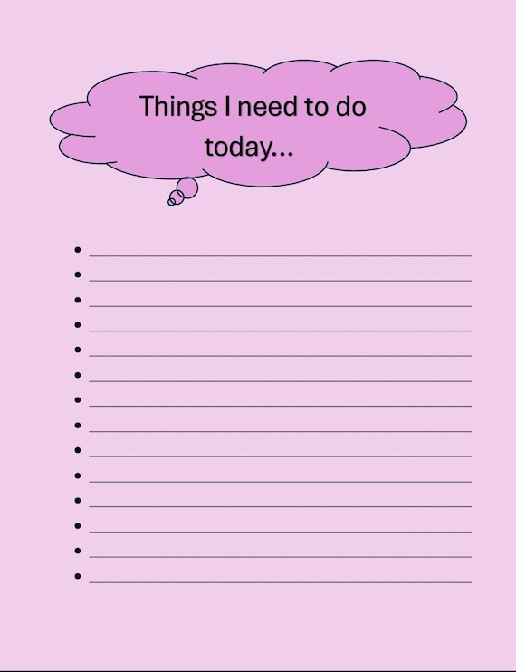 Thoughts To Do List