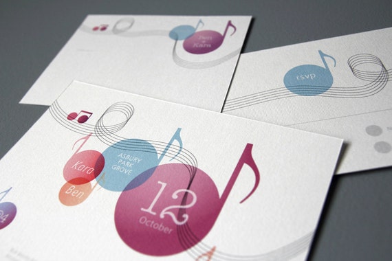 Music Themed Wedding Invitation Set Printable Diy Suite Do Re Me You