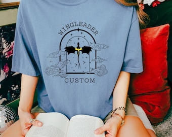 Personalized Dragon Wingleader Comfort Colors Tee: Fantasy Book Lover Gift