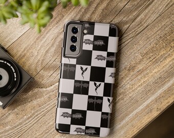 Black Dragon Wing Tough Case | Fourth Wing Inspired | Shadow Vibes | Checkered Dragon Case | iPhone & Samsung | Morally Grey Fan Gift