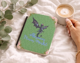 Abraxos Flower Market Kindle Case | Fantasy Dragon PU Leather Cover (12th Gen)