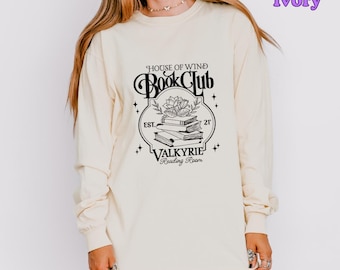 ACOTAR Valkyrie Reading Room Long Sleeve Shirt, Bookish Fashion