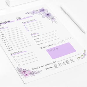 Aesthetic Daily & Weekly Planner | Printable Digital Download | Floral To‑Do List PDF | Minimalist Productivity Template | iPad Notes File