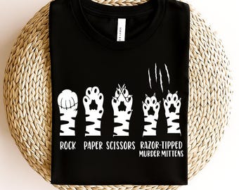 Rock Paper Scissors Png, Razor Tipped Murder Mittens, Cat Paw Png, Funny Cat Lover Saying, Cat Scratch, Scratches Png, Funny Cat Shirt Png