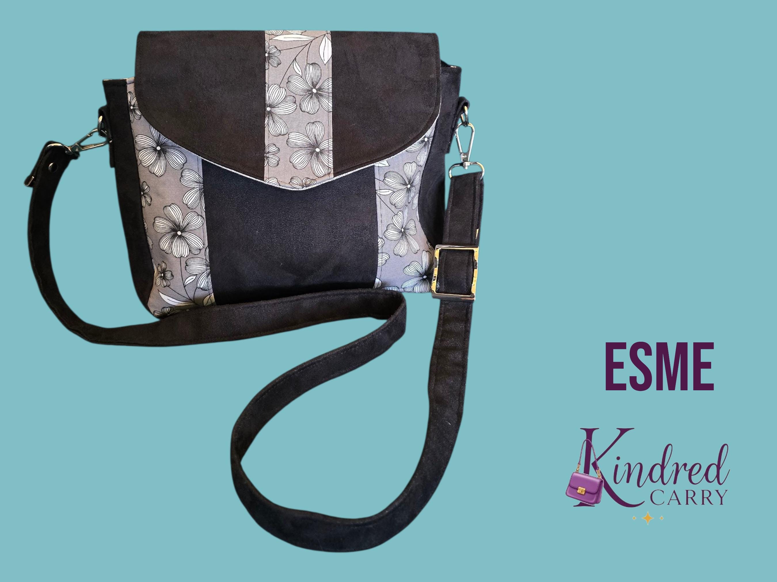 Frye and Co. Women\'s Esme Backpack Purse Blue with Textured Woven Flap Emilia Backpack For Women - Navy Blue Punched Flower | Orla  main image 3