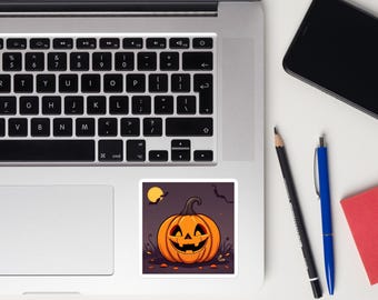 Jack O' Lantern Sticker: Halloween Pumpkin Decal