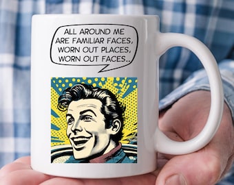 Mad World Mug – Tears For Fears Inspired Gift | Music Mug for Studio, Office, Man Cave | 11 oz Funny Retro Coffee Cup