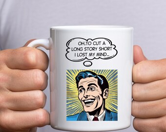 To Cut A Long Story Short Mug | Spandau Ballet Inspired 80s Music Gift | Funny Coffee Cup for Musicians, Dads & Home Studio Decor