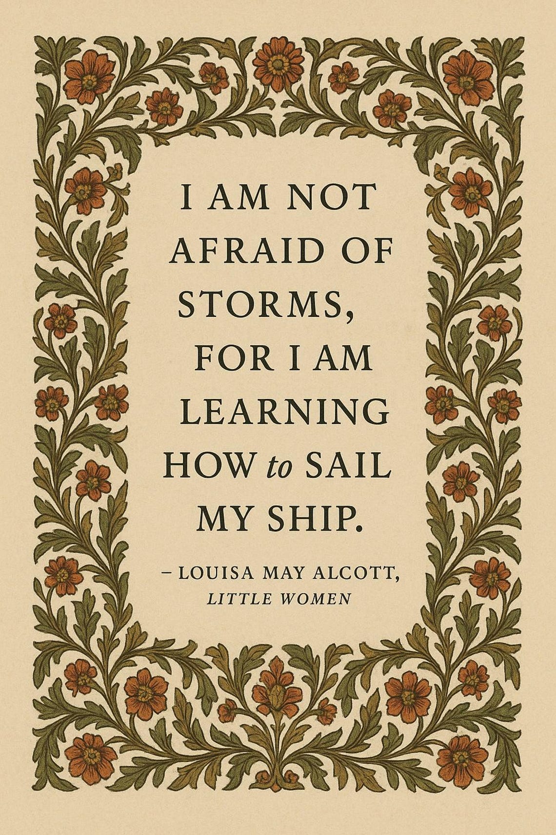 Digital Download — “sail My Ship” Louisa May Alcott Quote | Vintage ...