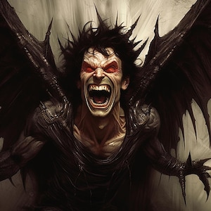 Scream of the Fallen – Dark Fantasy Demon Art Print | Digital Download