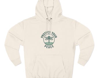 Protect Your Peace hoodie | Dragonfly graphic, minimalist zen design