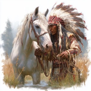 Whispers of the Spirit Horse – Native Soul Connection Digital Art Print | Equine Spiritual Wall Decor