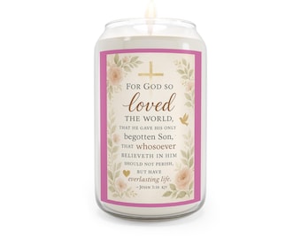 Soy Candle, Christian Gift, Religious Candle, Bible Verse Candle, Scented Candle, Inspirational Decor