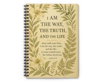 Spiral Notebook - Inspirational Quote Journal, Faith Notebook, Christian Writing Pad, Religious Diary, Bible Verse Notepad