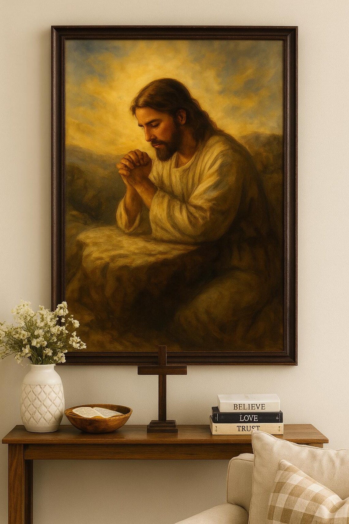 In the Garden of Gethsemane – Jesus in Prayer | Christian Wall Art ...