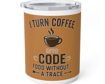 Ik verander koffie in een code geïsoleerde mok | Programmeur koffiebeker