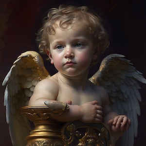 Cherub Digital Download – Anointed Cherub Angel Art Print for Nursery & Spiritual Décor